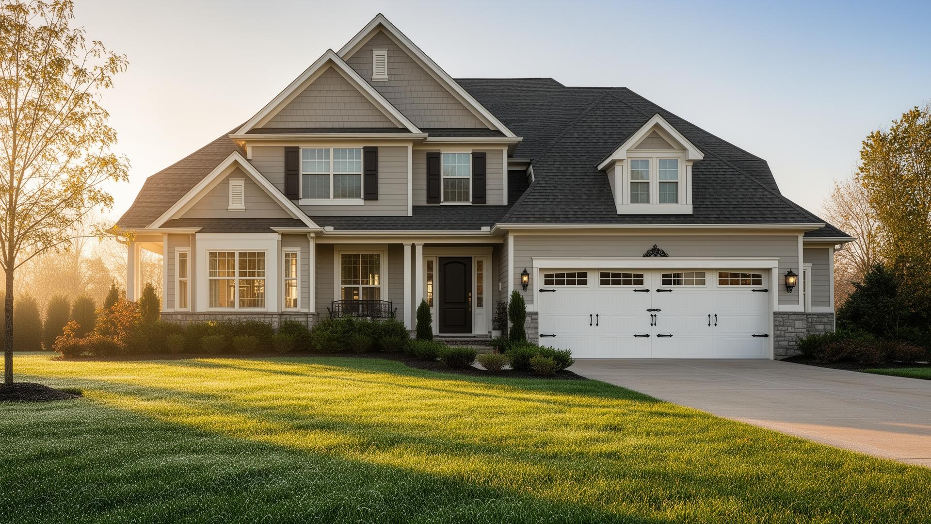 Beautiful home with carriage-style garage doors - New Hartford Garage Doors serving New Hartford, CT
